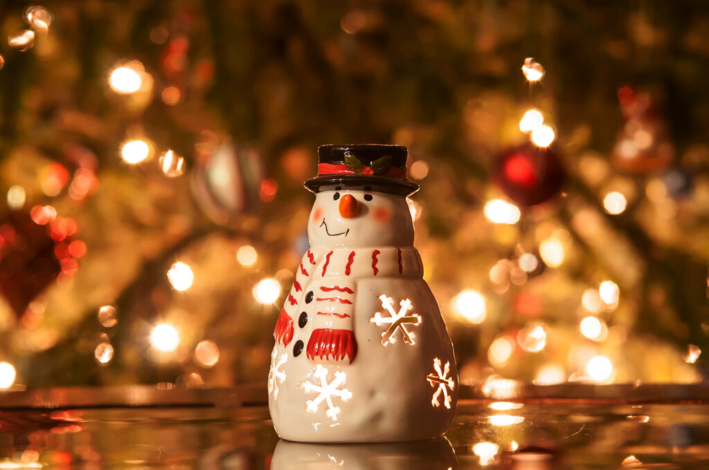 Christmas Snowman with Lights